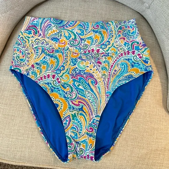 High Waisted Bathing Suit Bottom - Sunsets - Picture 1 of 9